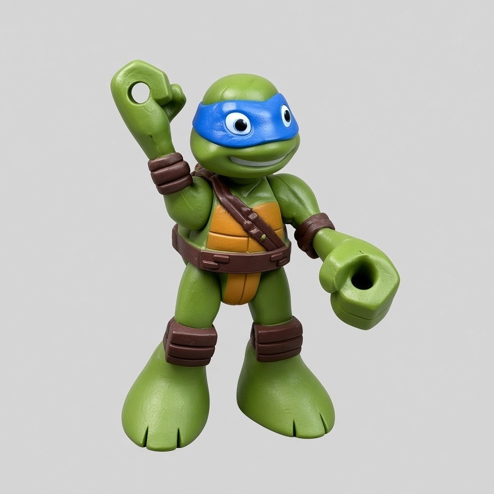 TMNT Leonardo Half-Shell Heroes 2.75" Mini Figure 2014 Playmates Toys Blue Mask